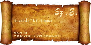 Szalóki Emma névjegykártya