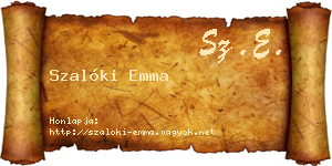 Szalóki Emma névjegykártya